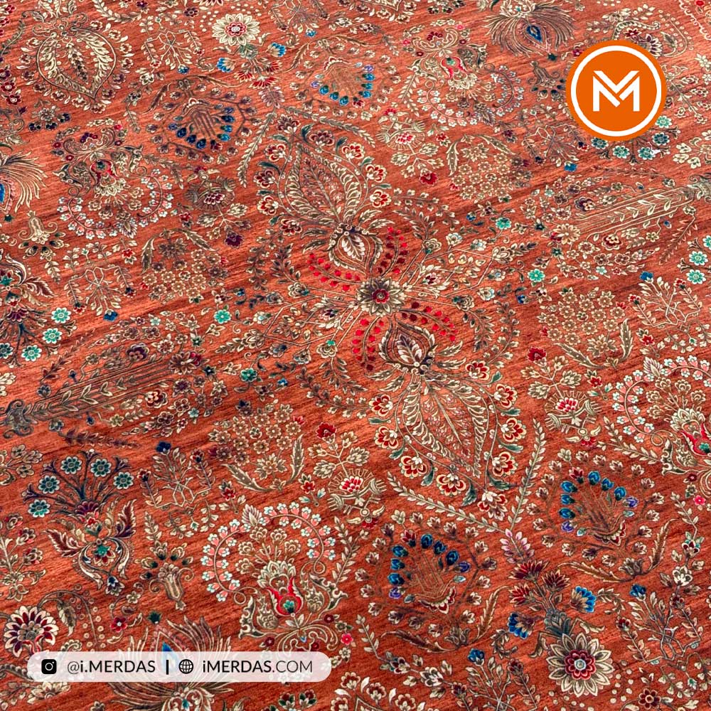 فرش کهنه نما کد Q04606 زمینه تمام رنگ